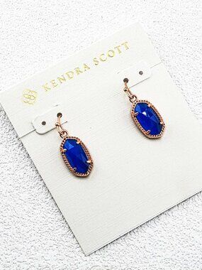 Kendra Scott Blue Cat Eye Earrings